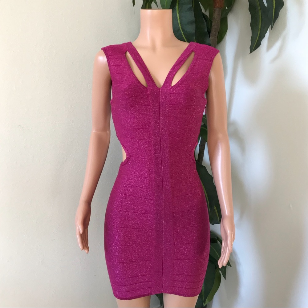 Pink glitter bandage dress SOLDOUT